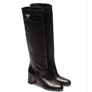 PRADA Authentic Black Lambskin Boots